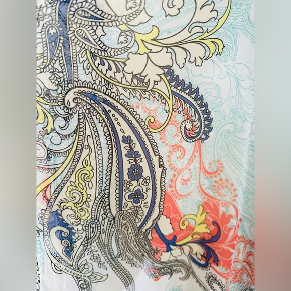 Soft Surroundings Colorful Paisley Open Front Cardigan (755) - Picture 9 of 13